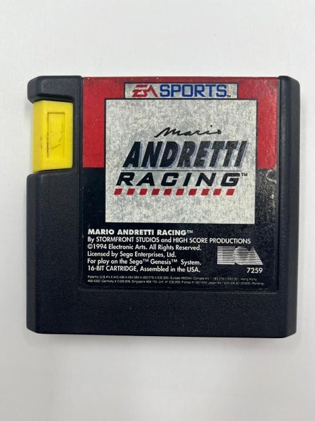 Mario Andretti Racing Sega Mega Drive Game Cartridge PAL Carousel 1