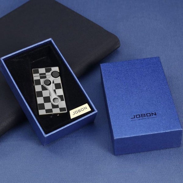 JOBON Retro Flint Ignite Duo Torch Windproof Cigar Lighter Carousel 6