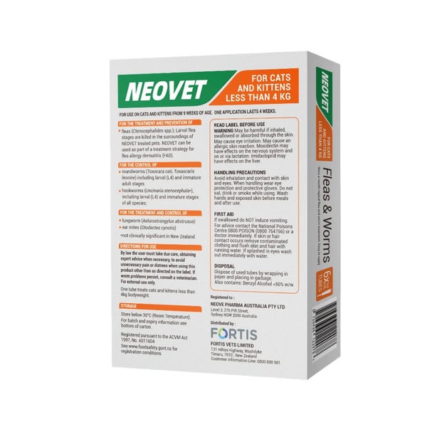 Neovet Flea + Worm For Kittens & Small Cats up to 4kg Carousel 2