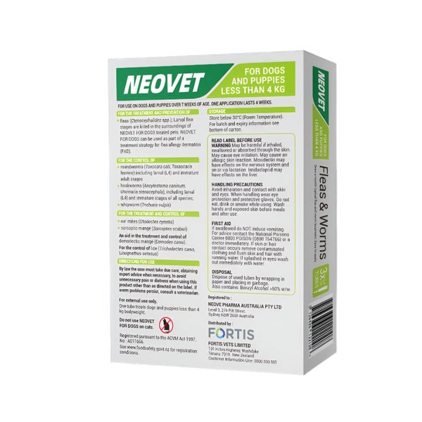 Neovet Flea + Worm For Puppies & Small Dogs Up To 4kg Carousel 2