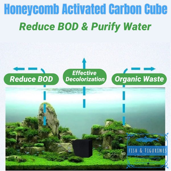 6pcs 10x10x5cm Honeycomb Activated Carbon Cube Fish Tank Filter - Purify water Carousel 2