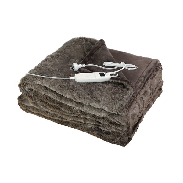 DreamZ Electric Throw Blanket Heated Timer Bedding Washable Warm Winter Plush BR Carousel 1