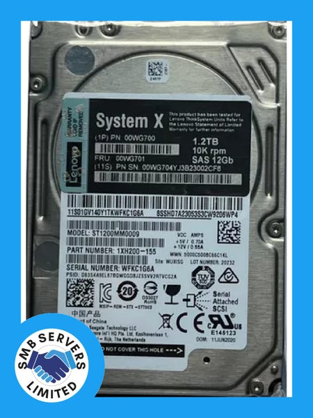 Lenovo 1.2TB SFF SAS 10K 12Gb/s HDD 00WG701 Carousel 1