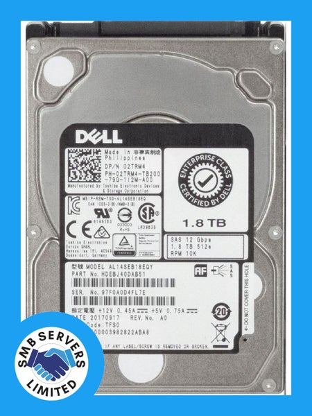 Dell 1.8TB SFF SAS 10K 12Gb/s HDD 02TRM4 Carousel 1