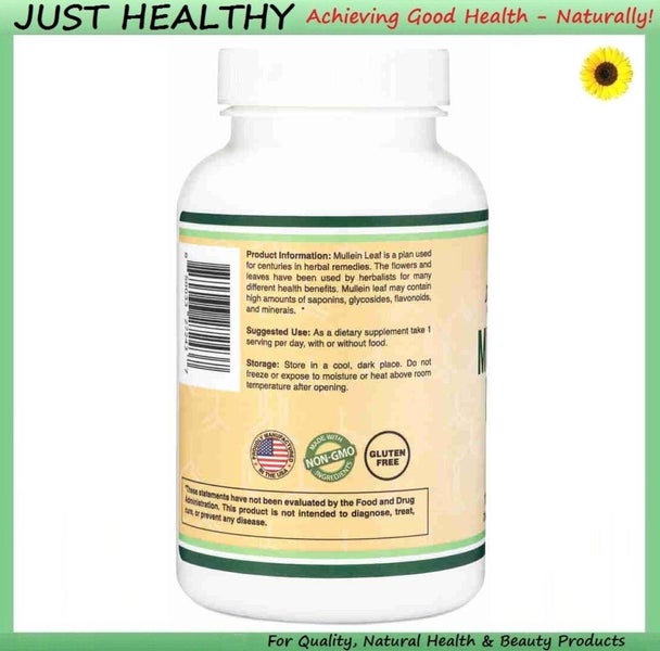 MULLEIN LEAF - HIGH STRENGTH - 5,000 mg per CAP - ATIOXIDANT - 180 VCAPS Carousel 3