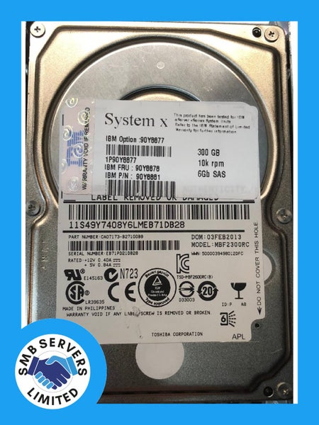 IBM 300GB SFF SAS 10K 6Gb/s HDD 90Y8878 Carousel 1