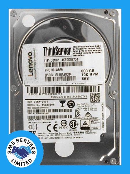Lenovo 600GB SFF SAS 10K 12Gb/s HDD 00LA869 Carousel 1