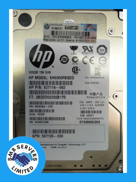 HPE 300GB SFF SAS 15K 6Gb/s HDD 507129-020 Carousel 1