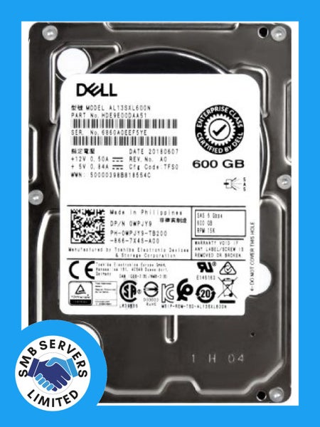 Dell 600GB SFF SAS 15K 6Gb/s HDD 0WPJY9 Carousel 1
