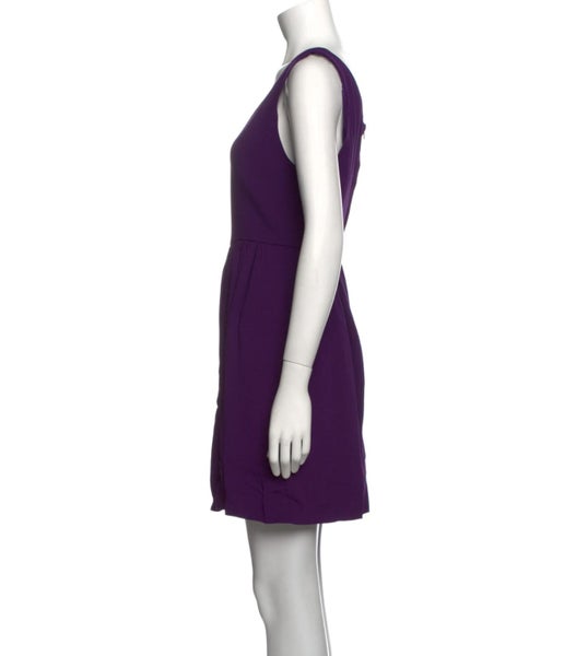 MIU MIU - Purple Scoop Neck Dress Carousel 2