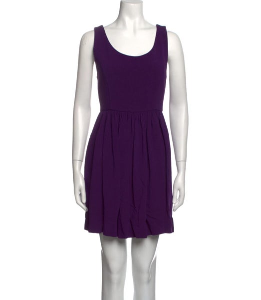 MIU MIU - Purple Scoop Neck Dress Carousel 1