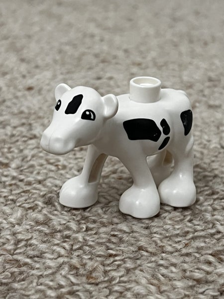 LEGO DUPLO® - 1 Cow Baby (Calf) Front Leg Forward with Black Spots Pattern Carousel 1