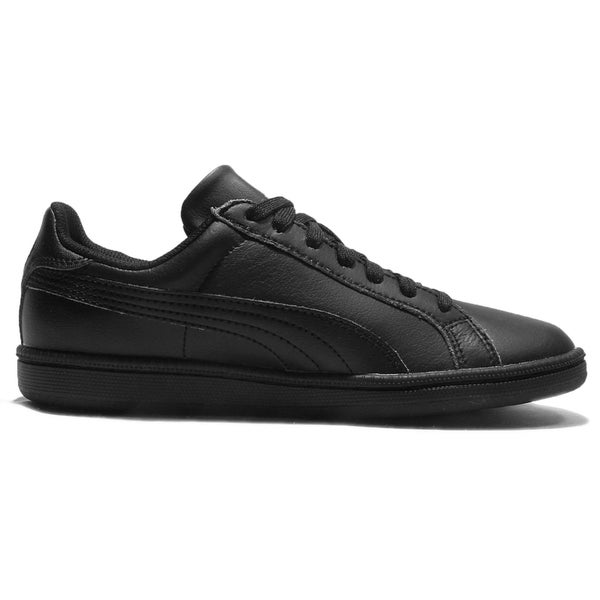 Puma Smash L All Black Leather Retro Mens Tennis Shoes Casual Sneakers 356722-04 Carousel 2