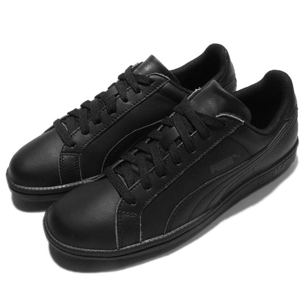 Puma Smash L All Black Leather Retro Mens Tennis Shoes Casual Sneakers 356722-04 Carousel 16