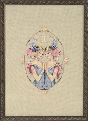 Mirabilia Cross Stitch Chart + Bead Pack - Gemini Carousel 1