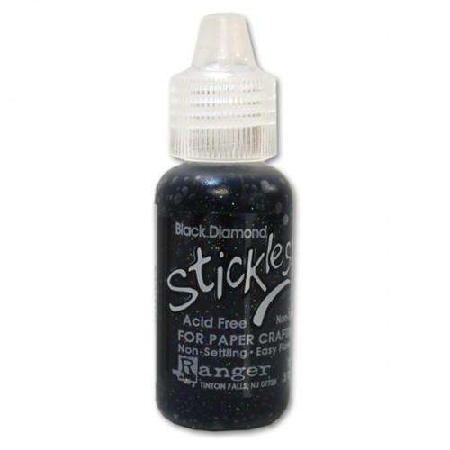 Ranger Ink Stickles Glitter Glue .5oz Black Diamond Carousel 1