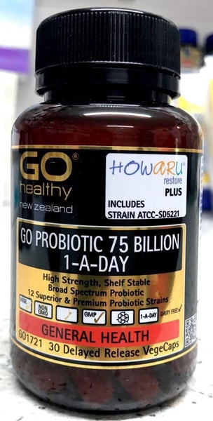 Go Healthy Go ProBiotic 75 Billion 1-A-Day 60 Caps Carousel 1