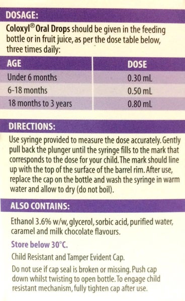 Coloxyl Oral Drops - For Constipation In Infants - Infant Stool Softener 30ml Carousel 2