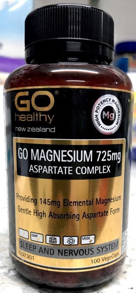 Go Healthy Go Magnesium 725mg Asparate Complex 100 Vege Caps Carousel 1