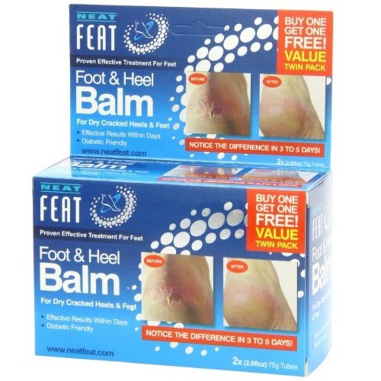 NEAT FOOT AND HEEL BALM 75g Twin Pack For Dry Cracked Feet & Cracked Heels Carousel 1