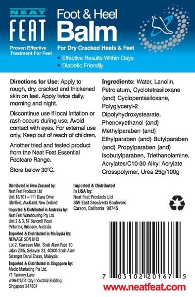 NEAT FOOT AND HEEL BALM 75g Twin Pack For Dry Cracked Feet & Cracked Heels Carousel 3