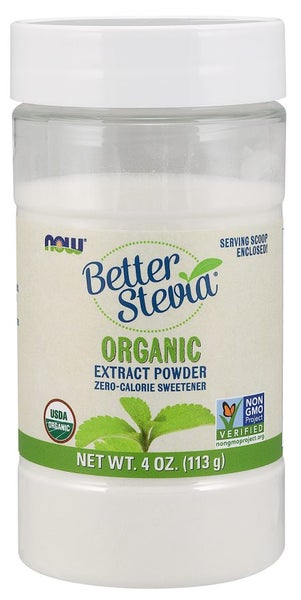 now BetterStevia® Extract Powder, Organic 113 gm Carousel 1