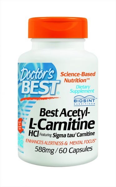 Doctor's Best Acetyl-L-Carnitine 500mg 60 Veggie Caps Carousel 1