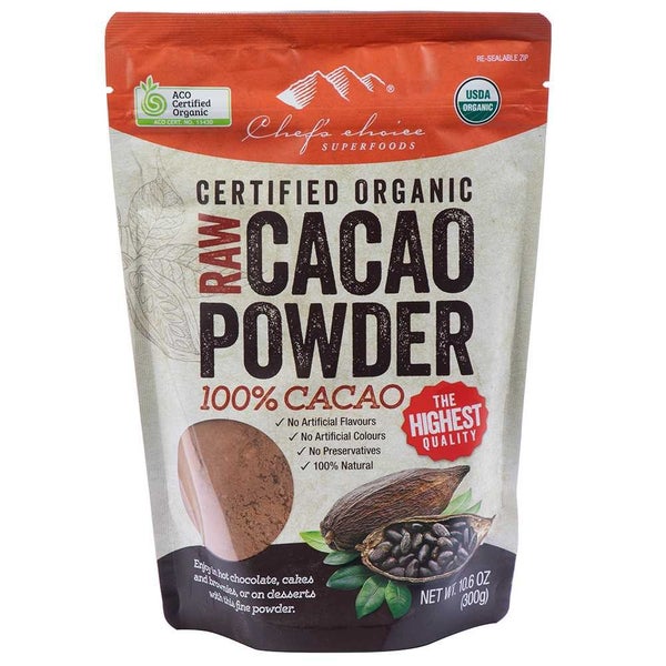 Chef's Choice Certified Organic Raw Cacao Powder 300g Carousel 1