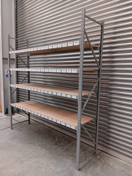 USED Shelving Unit 1800mm high x 445mm deep x 2400mm long - 4 shelves Carousel 2