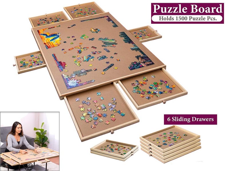 Jigsaw Table Puzzle Craft Board Table Game - (NZ Clearance) Carousel 1