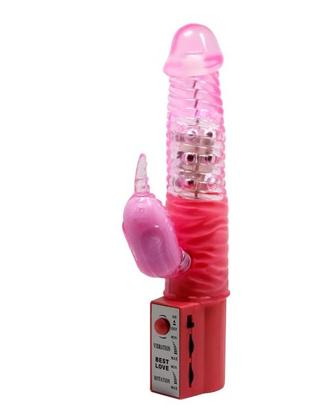 USB Rechargeable Pink Color Rabbit Pearls Vibrator Carousel 1