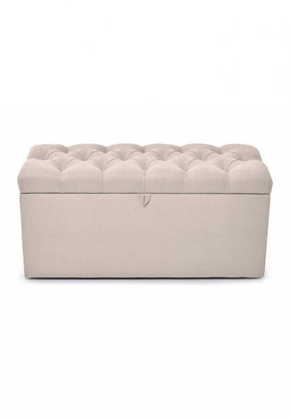 **Newly Arrived** Manchester end of bed Ottoman - Grey Linen * Floor Display Carousel 1