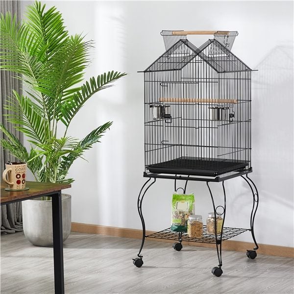 Open Top Metal Parrot Cage Bird Cage Carousel 1