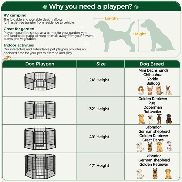 24 Panels Heavy Duty Dog pen Carousel 6