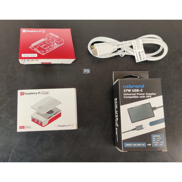 Raspberry Pi 5 16GB Entry Level Starter Kit Pack White Case Edition with 32GB Carousel 2