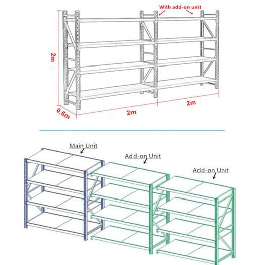 2.4m High Black Racking Shelving 2L x 2.4H x 0.6D Premium Quality Carousel 4