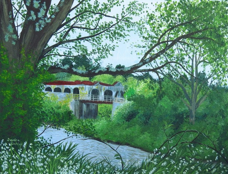 "Where The Gold Was" Original NZ Acrylic Painting by Deidre Eichler