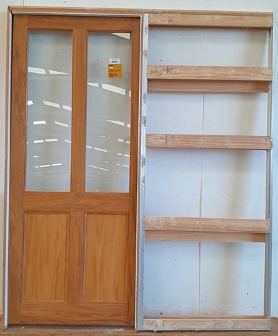 Beautiful Solid Rimu Wooden Cavity Slider Door H2045 x W1725 DR13065 Carousel 1
