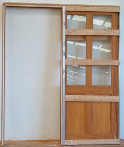 Beautiful Solid Rimu Wooden Cavity Slider Door H2045 x W1725 DR13065 Carousel 2