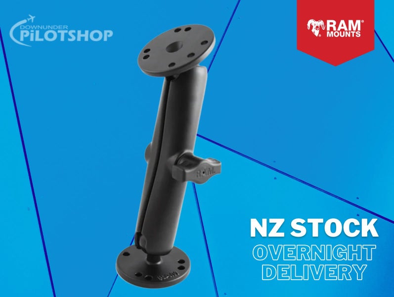 RAM Long Double Socket Arm and 2x Round Bases with 1" Ball Carousel 1