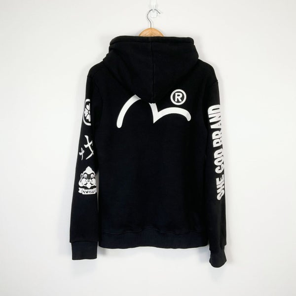 EVISU Custom Made - Black Hooded Sweatshirt Carousel 2