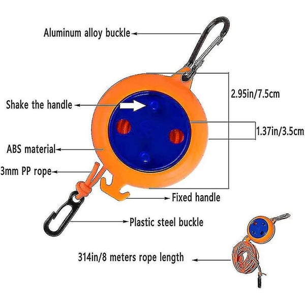 Portable Windproof Non-slip Retractable Punch-free Clothesline For Outdoor Trave Carousel 4