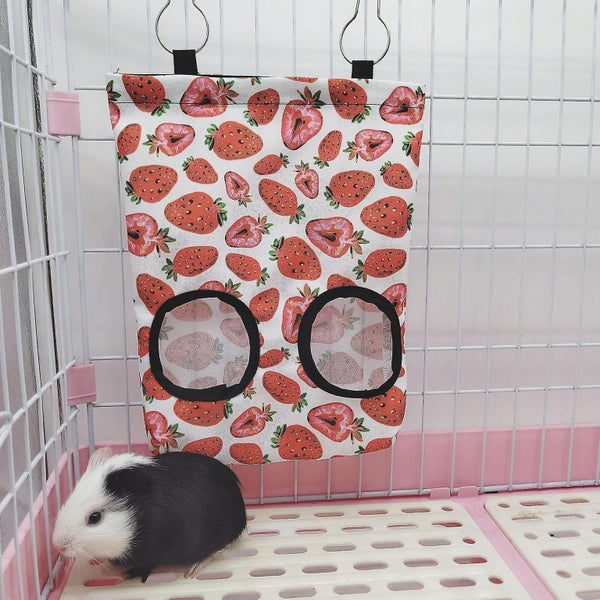 2 Pieces Rabbit Hay Feeder Bag Small Animal Hay Feeder Bag Chinchilla Guinea P Carousel 2