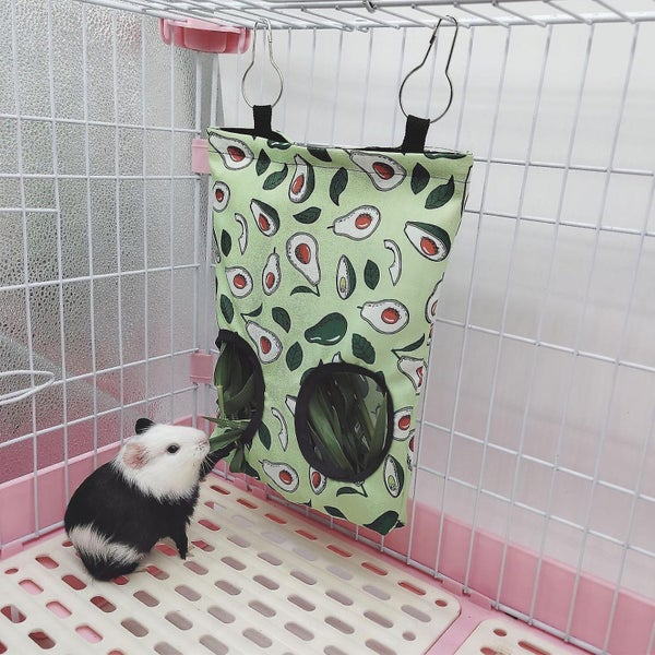 2 Pieces Rabbit Hay Feeder Bag Small Animal Hay Feeder Bag Chinchilla Guinea P Carousel 4