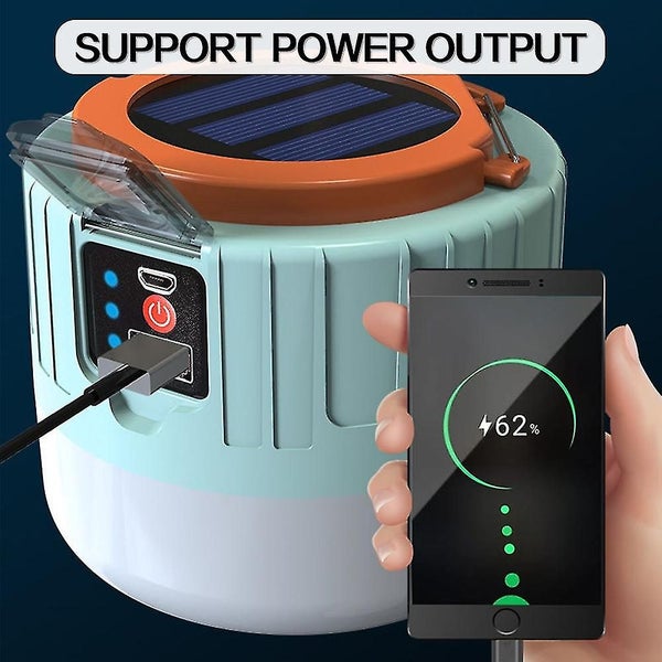 Solar Camping Light Survival Lantern Portable Lamp Rechargeable Flashlight Pow Carousel 4