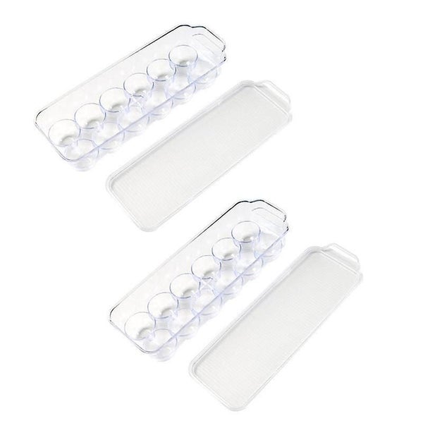 12 Egg Trays Thickened Clear Plastic Egg Storage Container Egg Tins Carousel 2