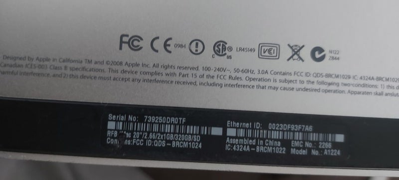 Apple imac A1224 POWER ON and shutdown Carousel 4