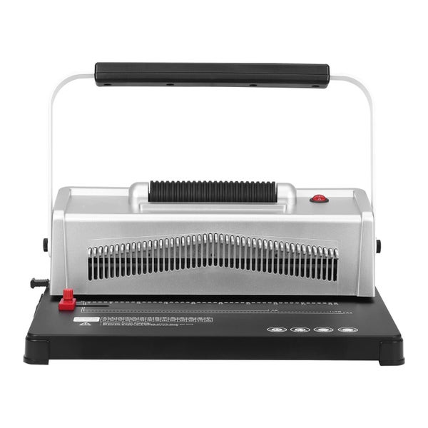 New Coil Spiral Binding Machine Book Maker Electric 46-Hole 100 Binding Spines Carousel 11