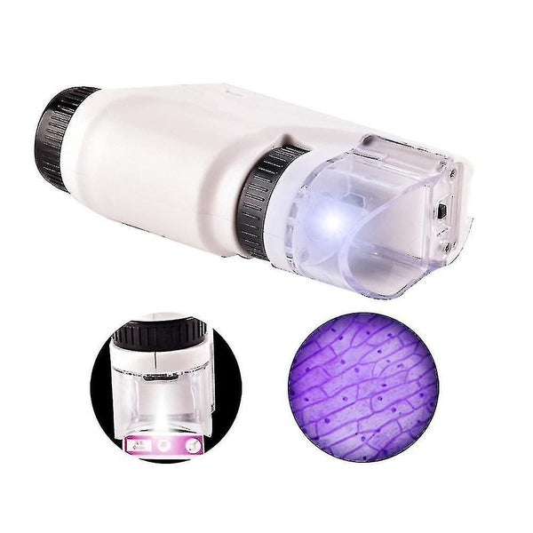 Handheld Microscope 60-120x Pocket Microscope Led Light Portable Mini Hand-he Carousel 5