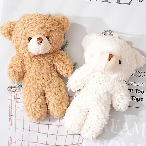 Bear Plush Dolls Toys Girl Kawaii Cartoon Bear Stuffed Toys Bag Pendent Cute A Carousel 2